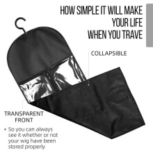 24PCS Wig Bags Storage with Hanger Hair Extension Holder Wig Storage for Multiple Wigs Holder Wig Bag Hair Extension