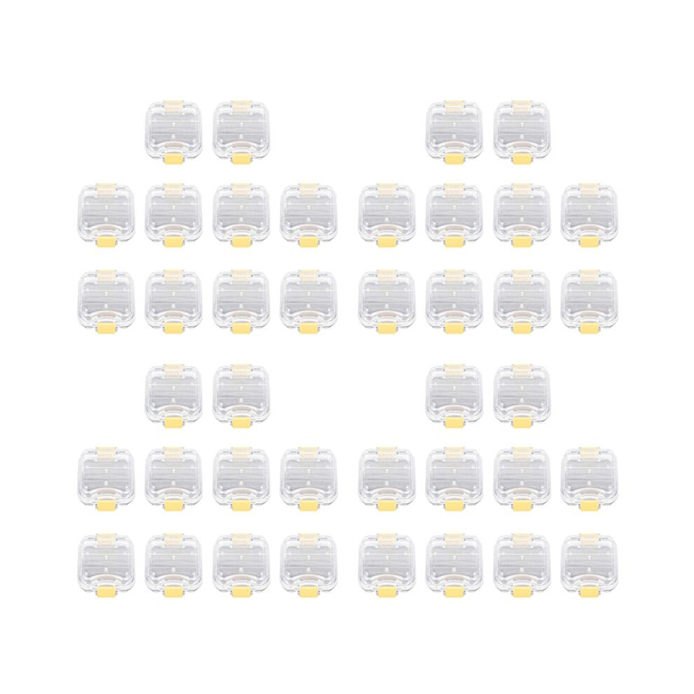 40Pcs Plastic Denture Tooth Box with Film High Quality Denture Storage Box Dental Implant Membrane Tooth Box