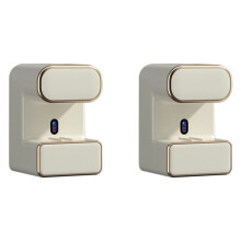 2X Automatische Tandpastadispenser, aan de Muur Gemonteerde Elektrische Tandpastadispenser voor Kinderen en Volwassenen, Tandpastadispenser Beige