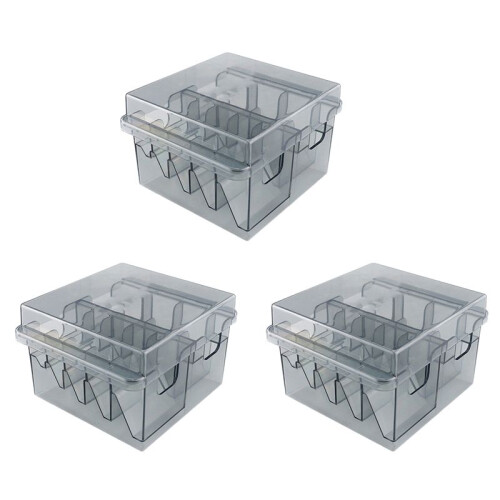 3X Grid Base Storage Box for 8Pcs Hair Clipper Trimmer Limit Comb Guide Comb Barber Tool for  Guide Combs