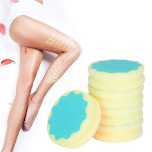 10 Pieces Depilation Pads Painless Hair Removal Sponge for Face Leg Arm Body, Reusable Physical Hair Removal Tool
