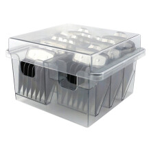 3X Grille Boîte de Rangement de Base pour 8 Pièces Séries Tondeuse à Cheveux Tondeuse Limite Peigne Guide Peigne Outil de Coiffeur pour Guide