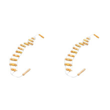 2X Touwrugmassager - 39,4 Inch Stimulatorhulpmiddel voor Rug, Nek, Benen, Taille, Houten Massagerol