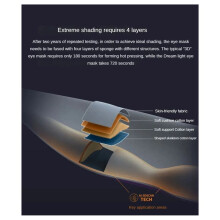 Per Dreamlight Shading Eye Mask 2S Generation Maschera per Dormire Completamente Rilassante Blocca La Luce Portatile Nero