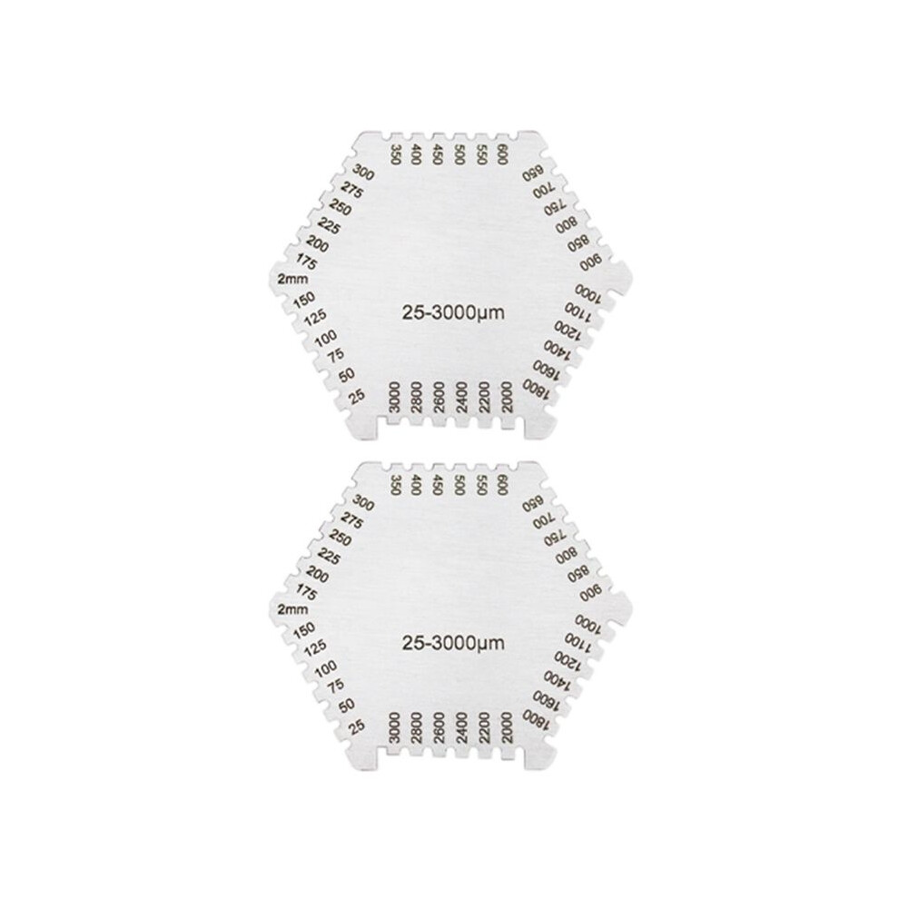 Stainless Steel Hexagonal Wet Film Comb Paint Coating Wet Film Thickness Gauge Comb Gauge Film (Thickness 2Mm) 4711833452626