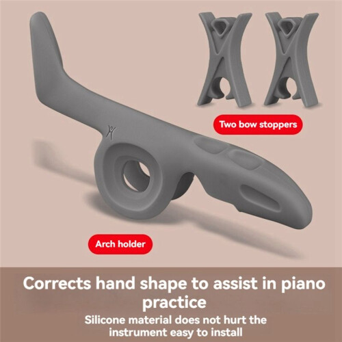 Silicone Violin Correction Posture Grip Bow Pose Orthoses Corrector Fiddler Accessory Finger Training Tool white 1