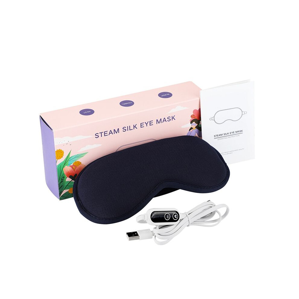 Tlily Dark Hot Compress And Massage Eye Mask Electric Heated Eye Massager For Relieve Eye Strain Circles Sleeping Eyeshades
