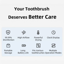 Toothbrush Storage Sterilizer,Rechargeable Wall-Mounted Travel Storage Rack for Electric and Manual Toothbrushes,A