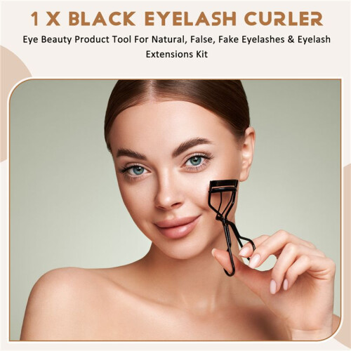 Cosmetic Tool Black Handgrip Curling Lashes Eyelash Curler 1