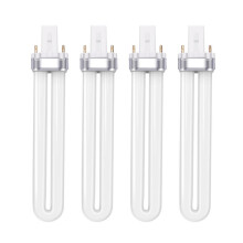 9w Uv Lamp Light Bulb Tube Gel Nail Art Dryer, Set of 4