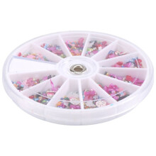 1200pcs Wheel Mixed 3D DIY Nails Glitter Shining Rhinestones Art Tips Decoration