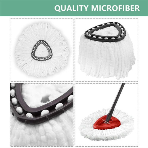 6PCS Mop Heads Replacements, Spin Mop Replacement  Deep Cleaning Machine Washable and Easy-to-Replace for O-Ceda 2