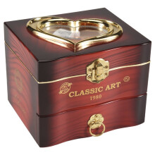Klassieke Roterende Danseres Ballerina Piano Muziekdoos Uurwerk Plastic Sieradendoos Meisjes Handslinger Muziekmechanisme Kerstcadeau Rood