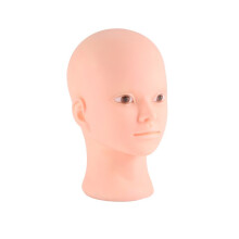 Testa di Addestramento di Pratica di Estensione Del Ciglio di Bellezza per Trucco Cosmetology Manichino Molle Del Manichino Del Silicone con il Foro