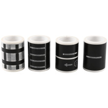 Railway Highway Road Tape 4 Rolls 4.8cmx5M Sticker Traffic Road Adhesive Masking Tape Road for Kids DIY Toy Car