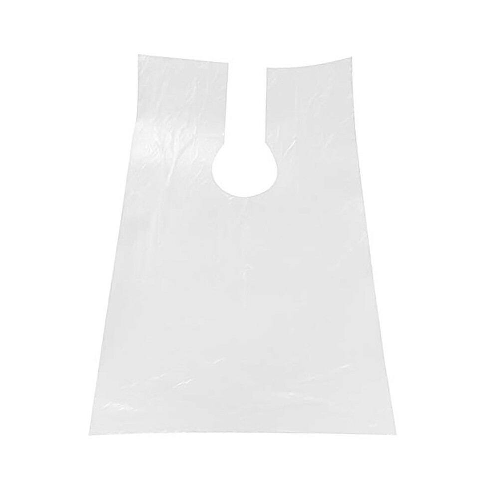 100Pcs PE Apron Disposable Long Barber Wai Cloth Perm Hair Salon Haircut Wai Hairdressing Cape Shawl 60X90Cm