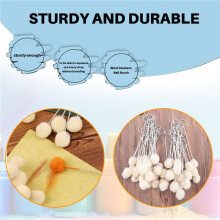 50 Pieces Wool Daubers Brush Leather Dye Dauber Dyeing Applicator with Metal Handle for DIY Crafts Projects