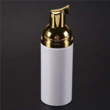Bottiglia di Schiuma da 50 Ml / 1,7 Once con Pompa D'Oro, 6 Pezzi, Dispenser di Schiuma da Viaggio Vuoti per Sapone, Shampoo, Oro + Bianco