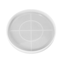 Stampo Rotondo Fai-Da-Te Resina Epossidica Colla Stampo in Silicone Contenitore di Gioielli Vassoio Decorazione Piatto Sottobicchiere