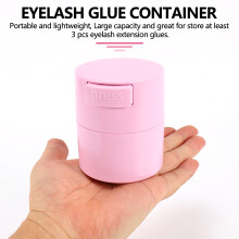 Wimperlijm Opslagtank Wimperverlenging Lijm Lijmstandaard Pot Geactiveerd Verzegeld Doosje 4 Cellen Container Roze