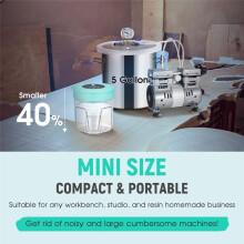 3L Resin Bubble Remover Pro Airless Technology,99% Bubble Removal Within 9 Mins, 98kPa High Vacuum for Epoxy EU Plug