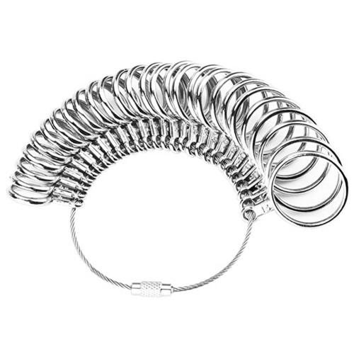 Edelstahl S Finger Sizer Messringwerkzeug, GrößE 0-13 mit Halber GrößE 1