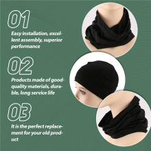 UV Schutz Hals Manschette Gesichts Schutz Eis Seide KüHl Arm ÄRmel SchäDel Kappe Set für Frauen MäNner Rad Fahren Wandern Schwarz