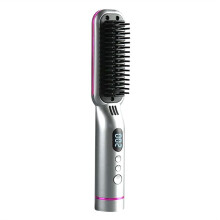 Wireless Wet & Dry Hair Straightening Comb Anti-Hot Temperature Controlled Hair Care & Styling Comb Portable Hair Comb,B