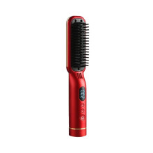 Wireless Wet & Dry Hair Straightening Comb Anti-Hot Temperature Controlled Hair Care & Styling Comb Portable Hair Comb,A