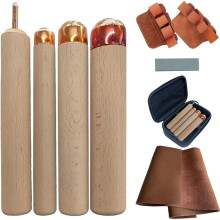 Knapping Tools Kit Obsidian Crafting Tool, Dragon Crystal Stone Age Toolkit,for Both Pros,Pressure Flaker,Copper Boppers