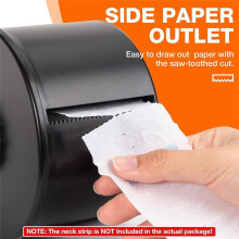 Neck Strip Dispenser, Black Barber Neck Strip Holder Dispenser with 5 Rolls of Scarf Paper for Hair Salon Barber Shop