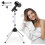 Suporte ajustável para secador de cabelo, suporte para secador de cabelo de 29 a 59 polegadas com tripé e clipe universal, rotação de 360 graus 2