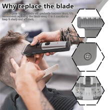 2PCS Replacement Detachable T Blade for T Blades for Trimmer Models 9864/9864SS/9686/9818A/9854L//9870/9888/9937