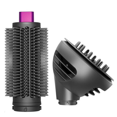 Round Volumizing Brush Attachment and Wave Curl Diffuser for  Airwrap HS01 HS05 HS08 Curling Iron Attachment B