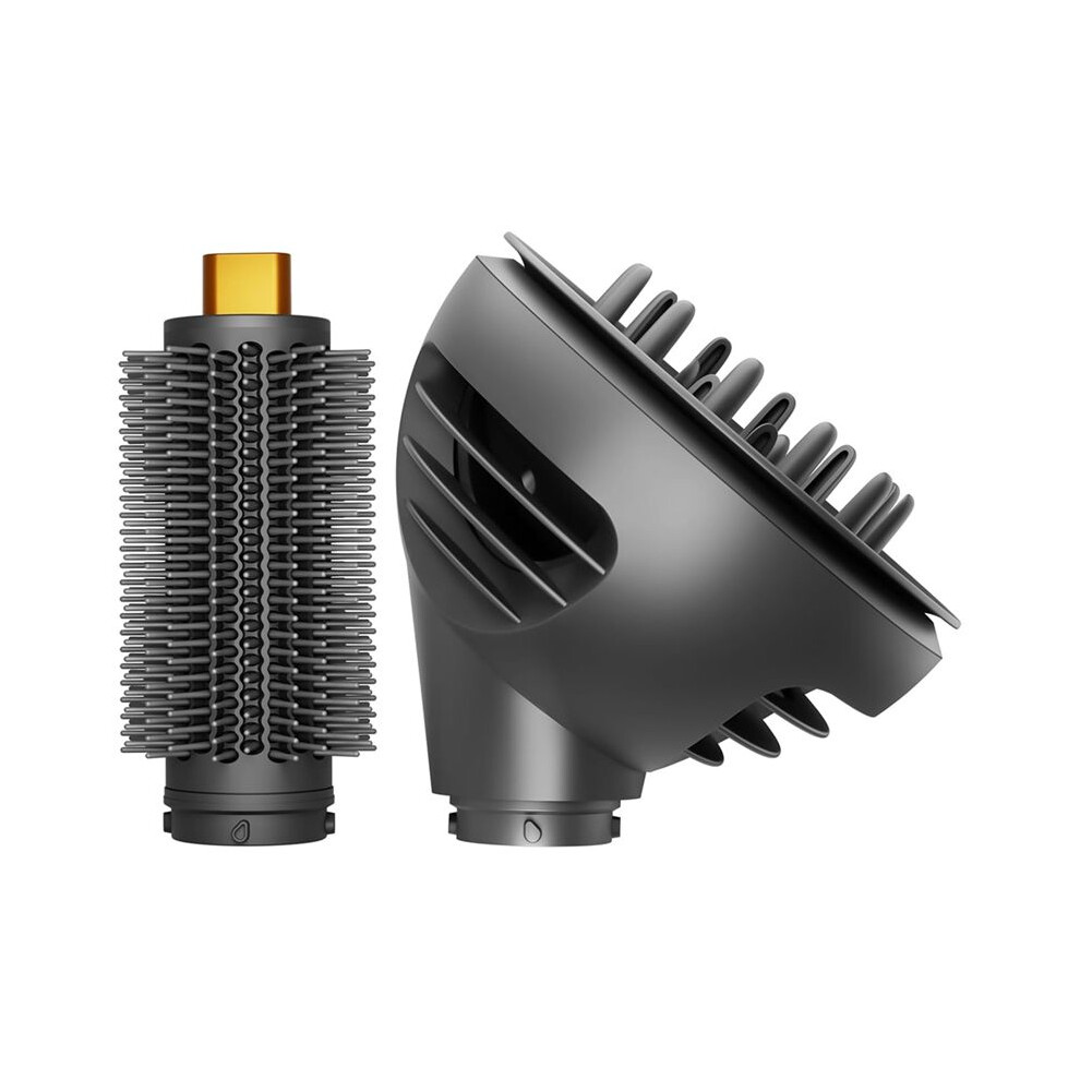 Round Volumizing Brush Attachment and Wave Curl Diffuser for  Airwrap HS01 HS05 HS08 Curling Iron Attachment A