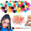 Perline per Capelli In Silicone per Bambine, Perline per Trecce, Perline per Capelli per Trecce, Perline Morbide Colorate, Sfuse 7