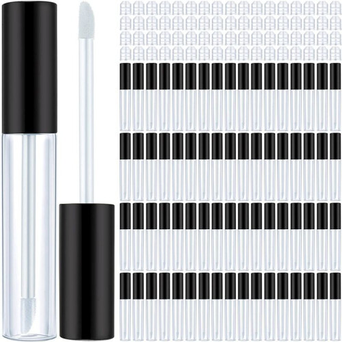 100 Pcs 10 Ml Empty Lip Gloss Tubes Clear  Refillable Lip Balm Gloss Containers Bottles Plastic Lip Gloss Containers