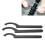 3Pcs Spanner Wrench Set Coilover Adjustment Tool Hook C Steel Shock Adjuster for Absorber Coil over Wrench Kit 2
