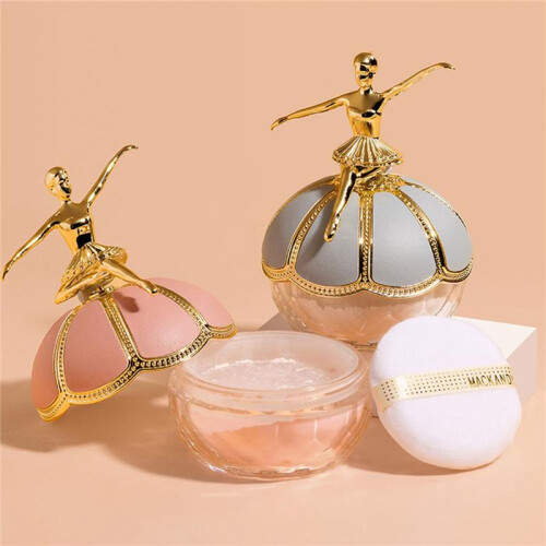 MACKANDY Air Sensitive Ballet Makeup Loose Setting Powder Langdurige Oil Control Coverage Shimmer Face Base Foundation A 1