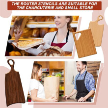 5 Stuks Freessjablonen voor Houtbewerking Acrylsjablonen Schuine Bochtige Overtrekstencils Hulpmiddelen voor de Keuken