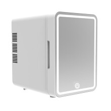 Make- Koelkast met LED-Lichtspiegel 4L Minikoelkast voor Slaapkamer Auto Kleine Koelkast voor Cosmetica, Huidverzorging EU-Stekker