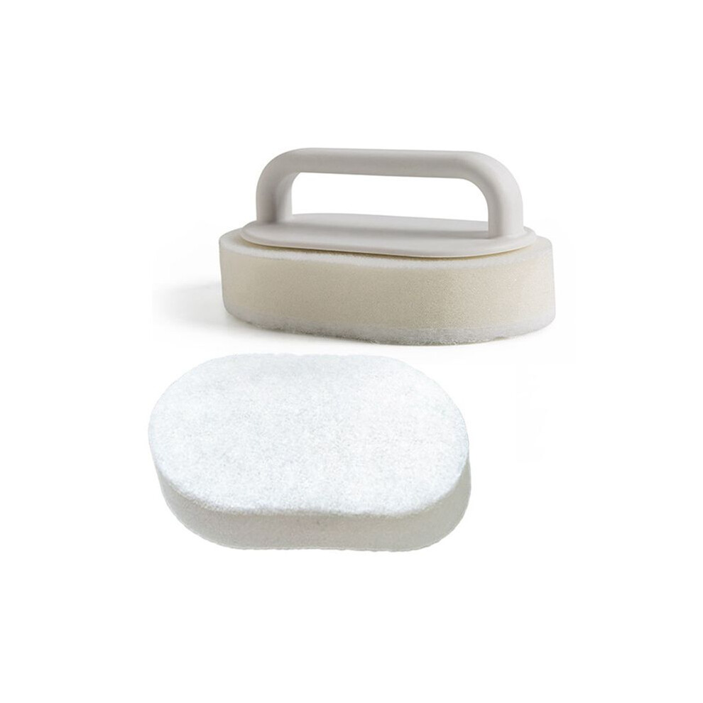 Tlily Handle Bath Tub Scrubber Soap Scum Remover For Shower Scrubbers Non Scratch Scrub Cleaning Sponge Bathroom Scouring Pads