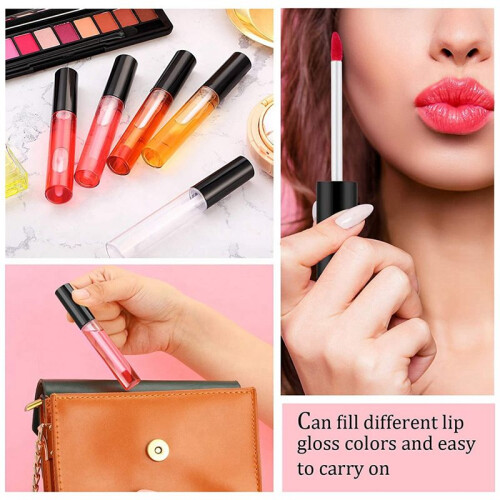 100 Pcs 10 Ml Empty Lip Gloss Tubes Clear  Refillable Lip Balm Gloss Containers Bottles Plastic Lip Gloss Containers 1