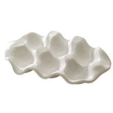 Egg Tray Jewelry Ring Necklace Earrings Storage Display Plate Value Ceramic Ornaments Posing Good Things Grid White