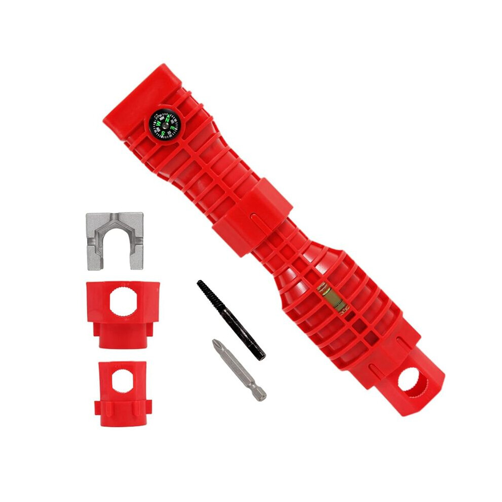 Basin Wrench, Faucet And Sink Installer Multi Tool, Multi-Purpose Plumbing Wrench Faucet Wrench Sink Wrench 24 In 1 6032542461869