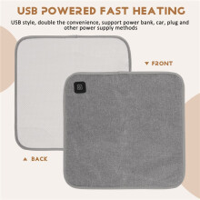 Car Heating Cushion Office Seats Pad Warmer with USB Cable Fast-Heating Electric Winter Warm Adjustable Temperature
