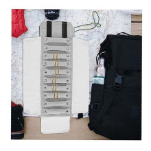 Bolsa de Rolo para Armazenamento de Anel, Estojo PortáTil para Joias, Porta Joias de Capacidade, Colares, Pulseiras