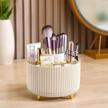 Organisateur de Porte-Pinceaux de Maquillage, Porte-Stylo Rotatif à 360 , Accessoires de Bureau, Tasse à Pinceaux de Maquillage à 5 Fentes