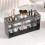 Countertop Cutlery Drying Holder Cutlery Drainer Tableware Holder Box Tabletop Separated Fork Chopstick Storage Black 5
