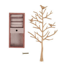 Espositore per Gioielli con Collana di Uccelli e Natura, Portagioielli Leggero e di Lusso con nel Velluto, per Riporre Gioielli